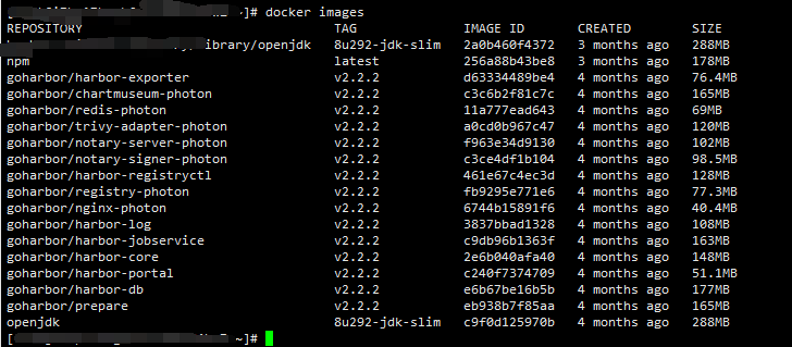 docker images